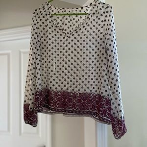 Sheer Long Sleeve American Eagle Top